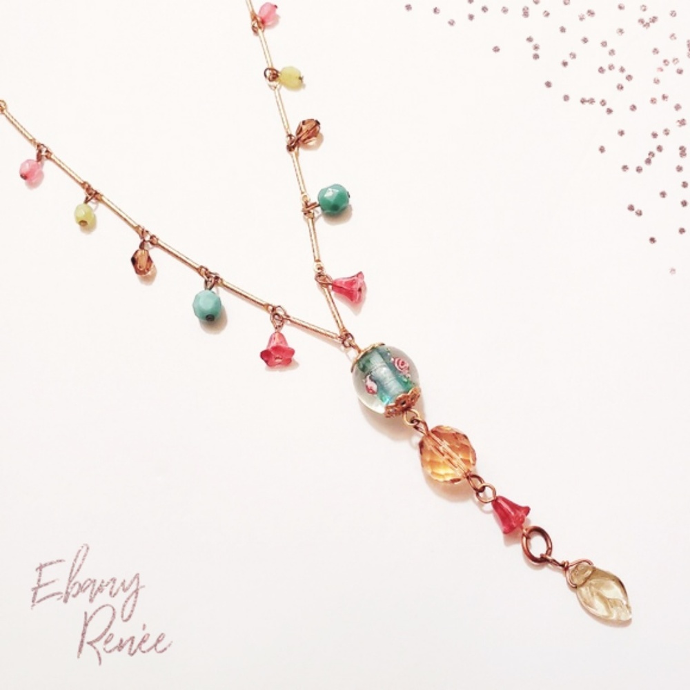 🔴Cookie Lee | Gold-like Jewel Necklace -14in.Long